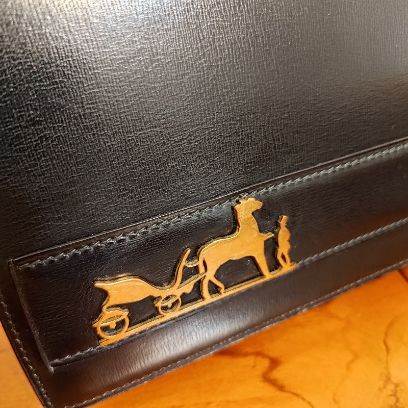 Hermes vintage box 馬車手拿包-1
