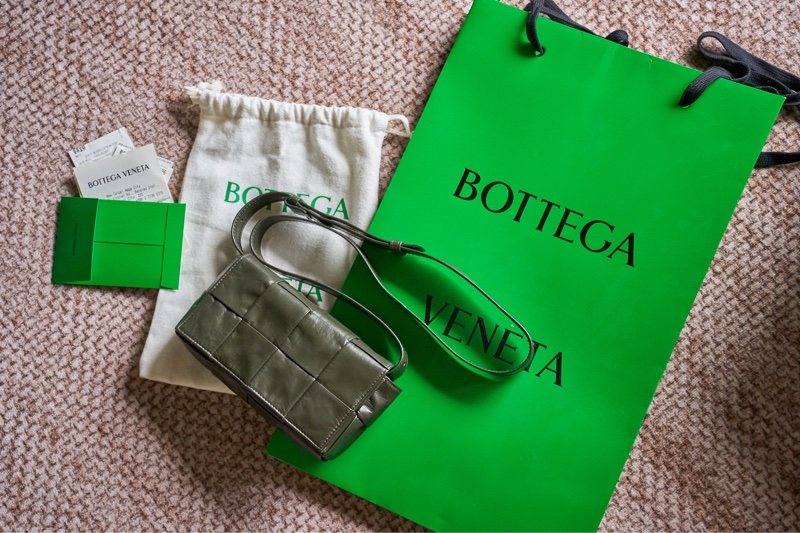 Bottega Veneta - Cassette Belt Bag 編織包 墨綠色 接近全新 二手 BV-2