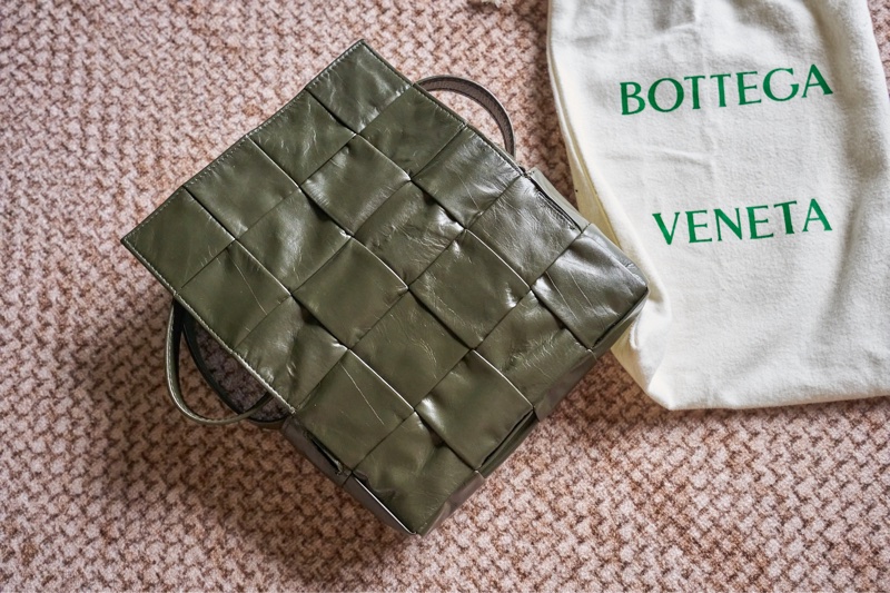 Bottega Veneta - Cassette Belt Bag 編織包 墨綠色 接近全新 二手 BV-4