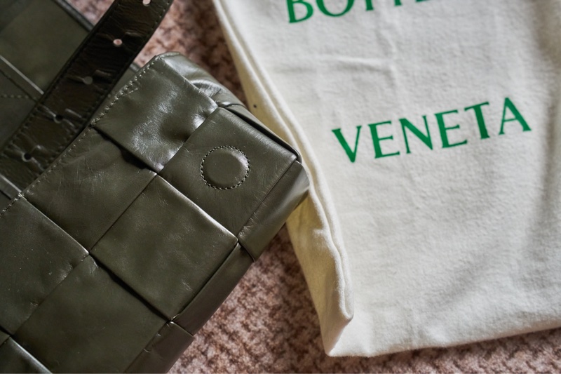 Bottega Veneta - Cassette Belt Bag 編織包 墨綠色 接近全新 二手 BV-5