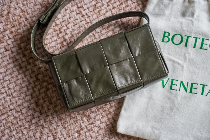 Bottega Veneta - Cassette Belt Bag 編織包 墨綠色 接近全新 二手 BV-8