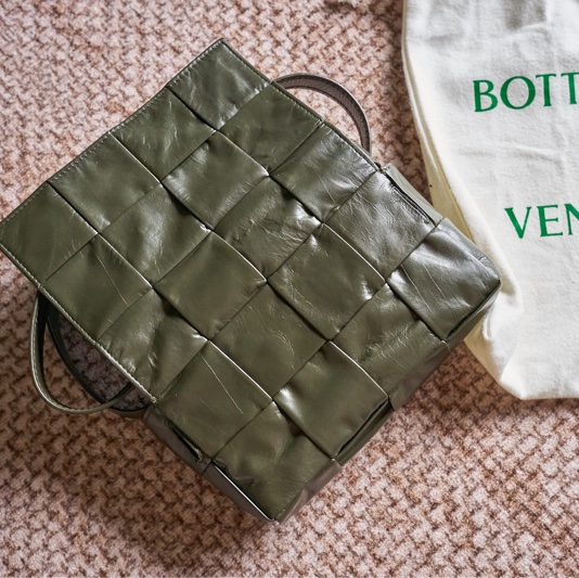 Bottega Veneta - Cassette Belt Bag 編織包 墨綠色 接近全新 二手 BV-10