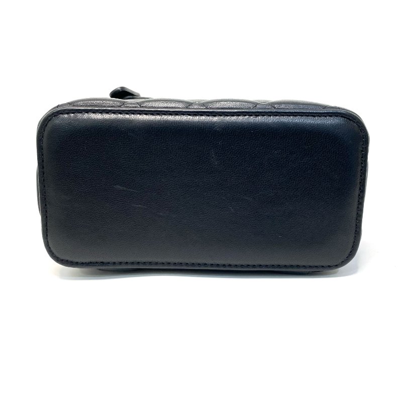 △ Chanel 香奈兒 Black Lambskin Gold-tone Metal Chain black Pink Handle Vanity Case 黑色羊皮金色金屬鏈條黑粉色手柄化妝箱 AP2199 - 247005194-6