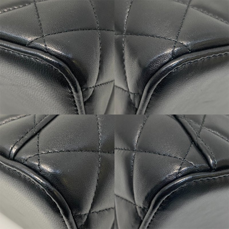 △ Chanel 香奈兒 Black Lambskin Gold-tone Metal Chain black Pink Handle Vanity Case 黑色羊皮金色金屬鏈條黑粉色手柄化妝箱 AP2199 - 247005194-7