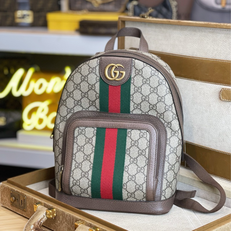 GUCCI ophidia GG原花小款後背包🩶精緻質感-0