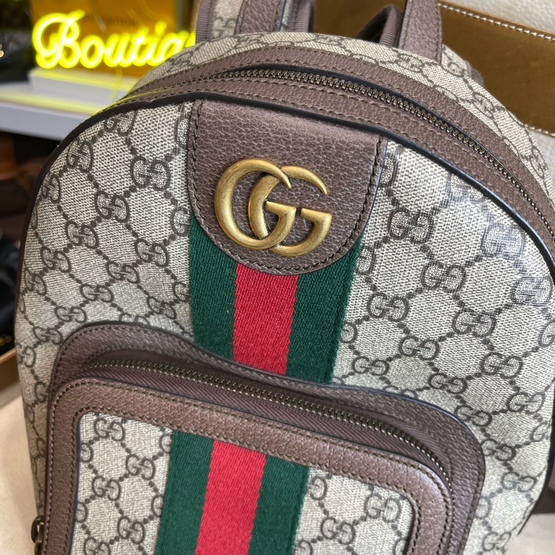 GUCCI ophidia GG原花小款後背包🩶精緻質感-2