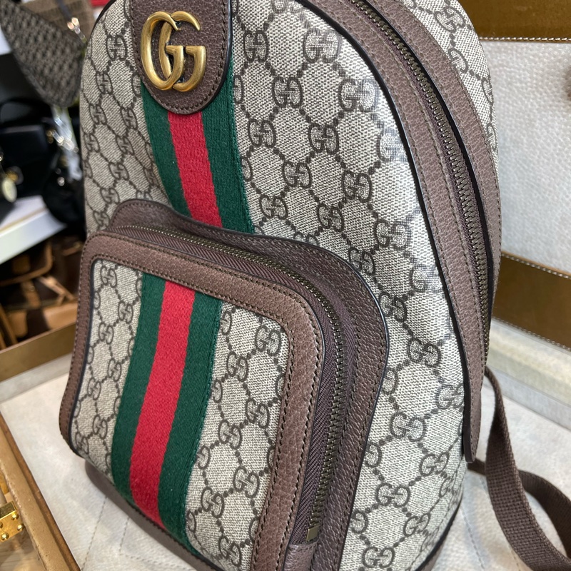 GUCCI ophidia GG原花小款後背包🩶精緻質感-3
