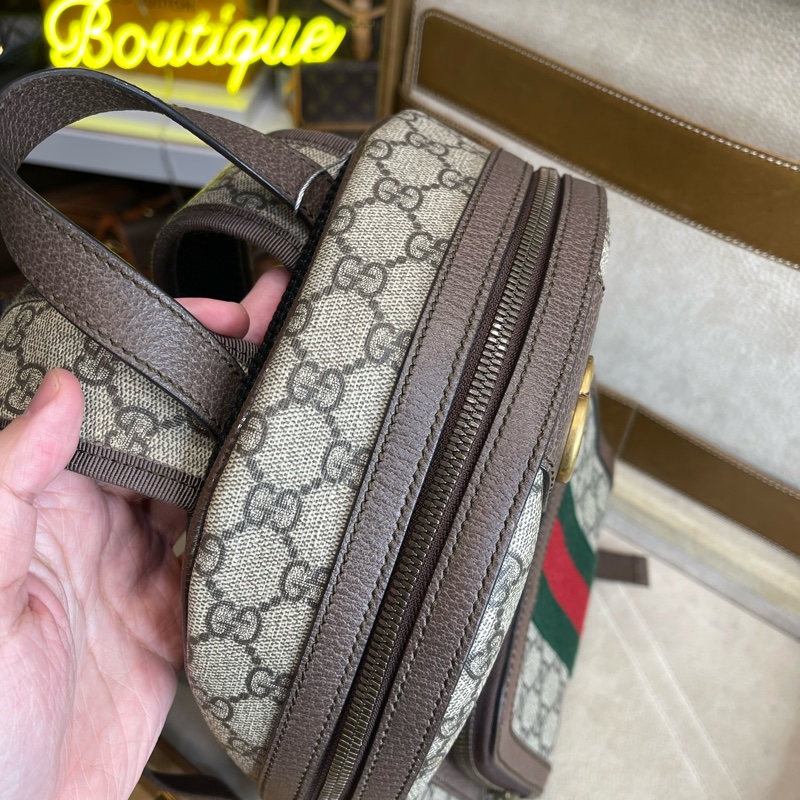 GUCCI ophidia GG原花小款後背包🩶精緻質感-7