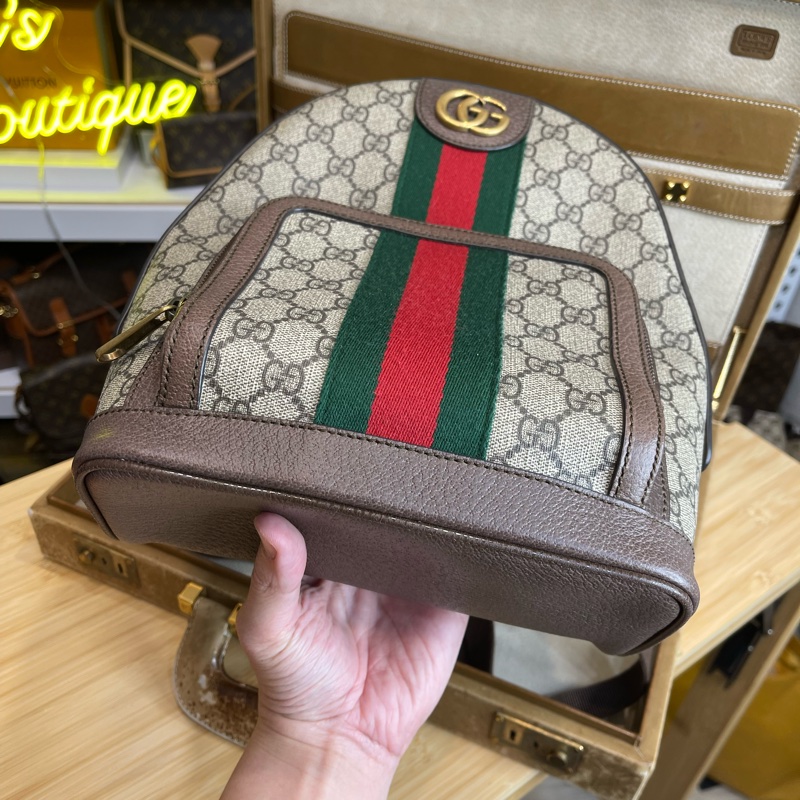 GUCCI ophidia GG原花小款後背包🩶精緻質感-11