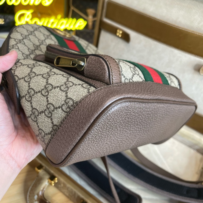 GUCCI ophidia GG原花小款後背包🩶精緻質感-13