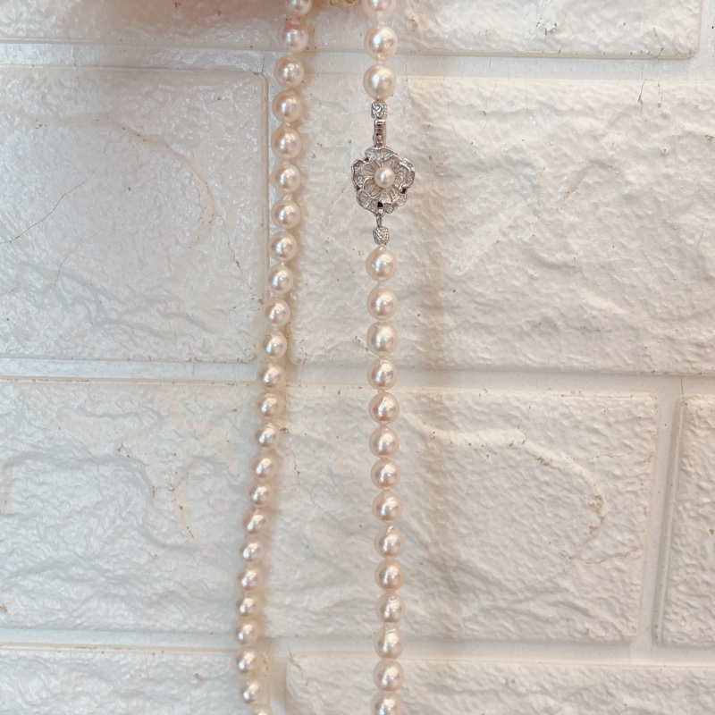 全新附鑑定書✨日本真品Akoya極品珍珠巴洛克極光珍珠帶粉紅皮光幾乎無瑕天然珍珠項鍊7-7.5mm-11