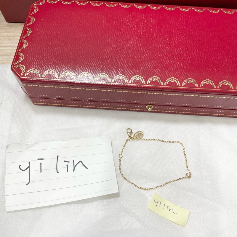 ❌已售出❌Cartier D’AMOUR 卡地亞0.09克拉單鑽手鍊玫瑰金-14