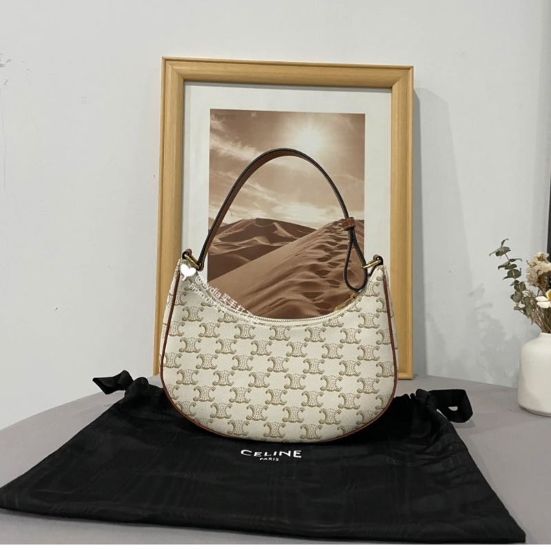 Celine ava TRIOMPHE帆布AVA手袋 老花 腋下包 肩背包-17