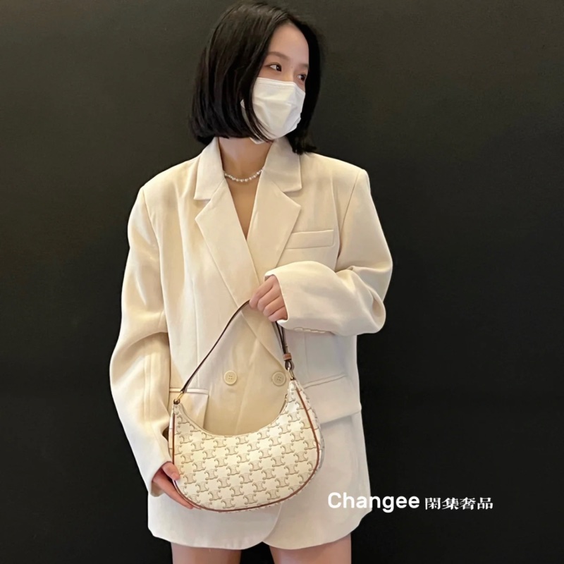 Celine ava TRIOMPHE帆布AVA手袋 老花 腋下包 肩背包-21