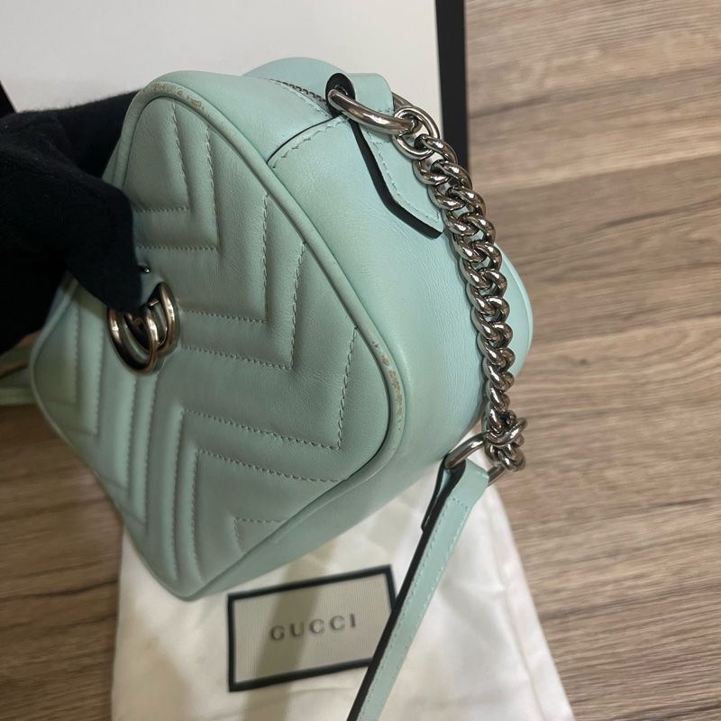 （商品售出囉❗️）Gucci馬卡龍系列-薄荷綠相機包（超級優惠價格輕鬆入手❗️）-20
