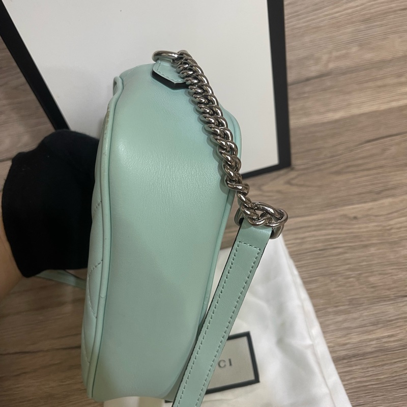 （商品售出囉❗️）Gucci馬卡龍系列-薄荷綠相機包（超級優惠價格輕鬆入手❗️）-21