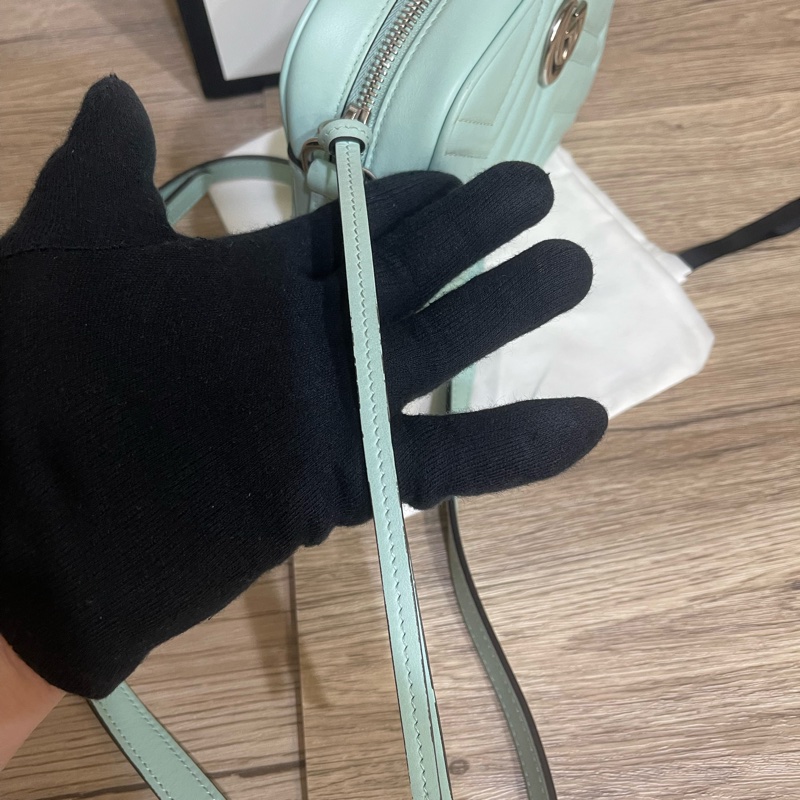 （商品售出囉❗️）Gucci馬卡龍系列-薄荷綠相機包（超級優惠價格輕鬆入手❗️）-23