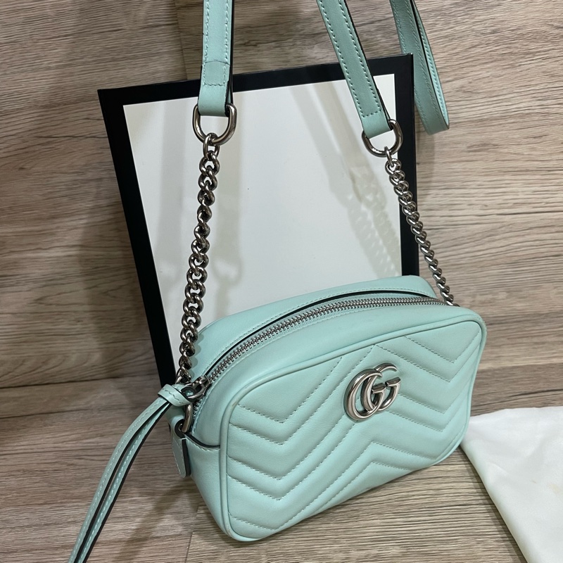 （商品售出囉❗️）Gucci馬卡龍系列-薄荷綠相機包（超級優惠價格輕鬆入手❗️）-27