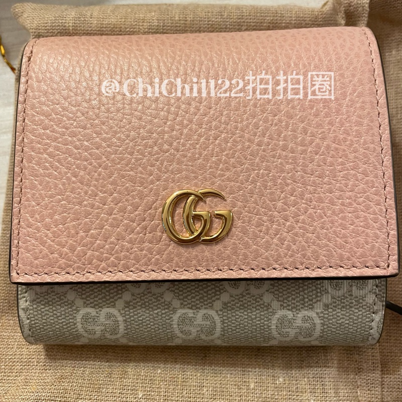 Gucci 日本限定花色 短夾 燕麥粉 「全新閒置」-2