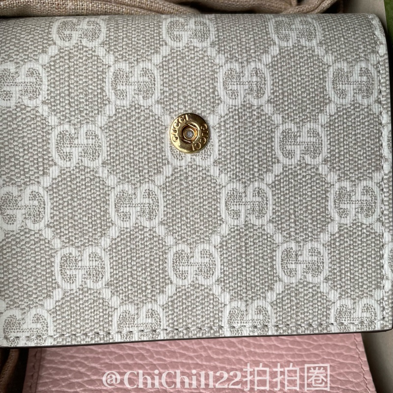 Gucci 日本限定花色 短夾 燕麥粉 「全新閒置」-17