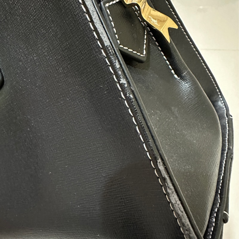 Vivienne Westwood 土星黑色手提肩背包 有瑕疵-2
