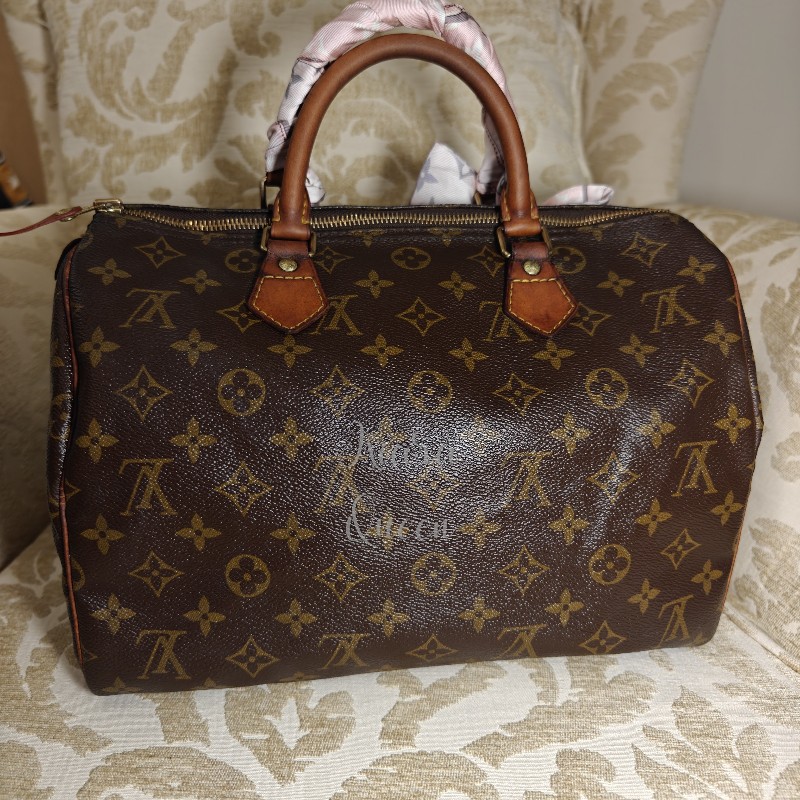 超甜價 Louis Vuitton LV Speedy 30 波士頓包 手提包 手袋 手拎 媽媽包 返工袋 斜揹包 兩用 中古 vintage-5