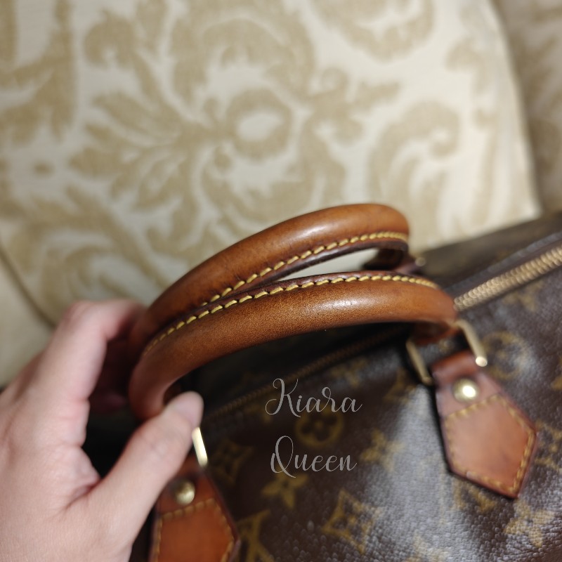 超甜價 Louis Vuitton LV Speedy 30 波士頓包 手提包 手袋 手拎 媽媽包 返工袋 斜揹包 兩用 中古 vintage-19