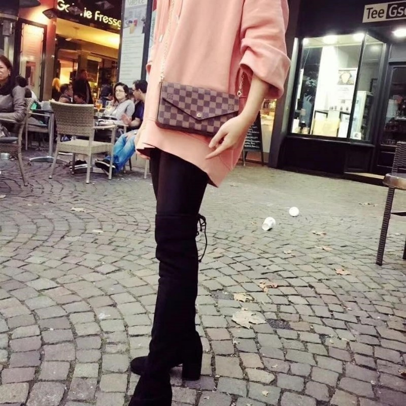 LV N40492 三合一 🎀現品實拍🎀經典棋盤格紋WOC翻蓋斜背鍊包/小提包~二手包-7