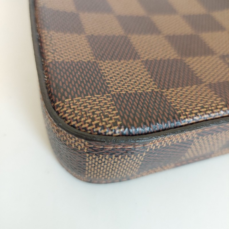 LV N40492 三合一 🎀現品實拍🎀經典棋盤格紋WOC翻蓋斜背鍊包/小提包~二手包-39