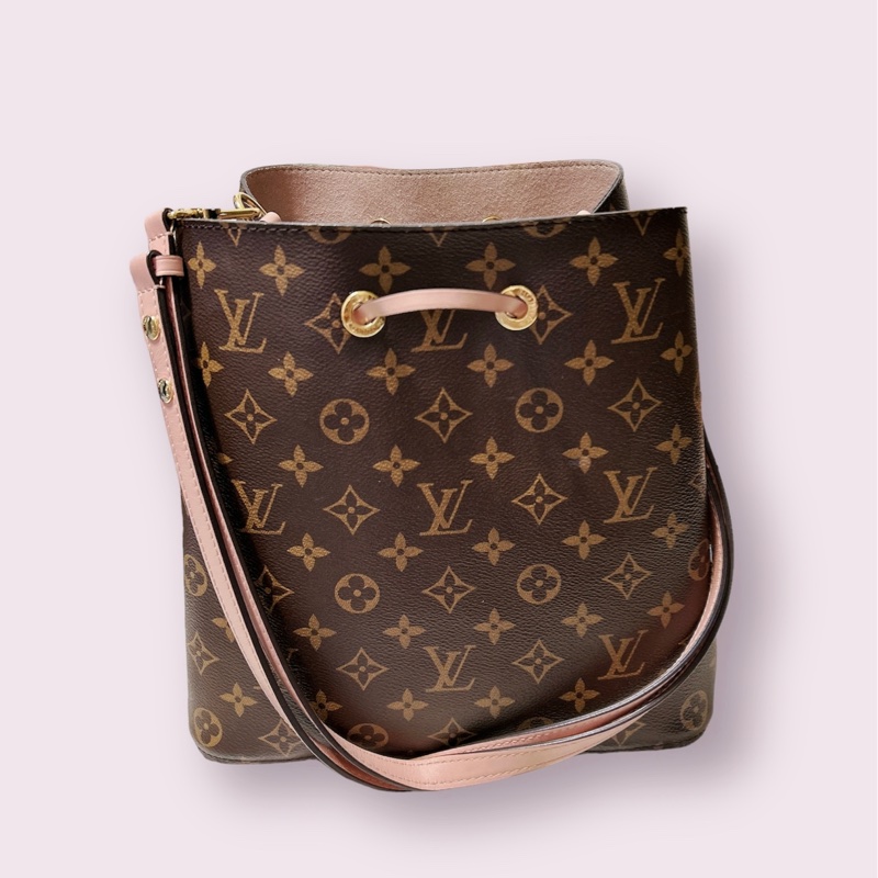 LV水桶包粉色 M44022 NÉONOÉ Monogram塗層帆布/牛皮-5