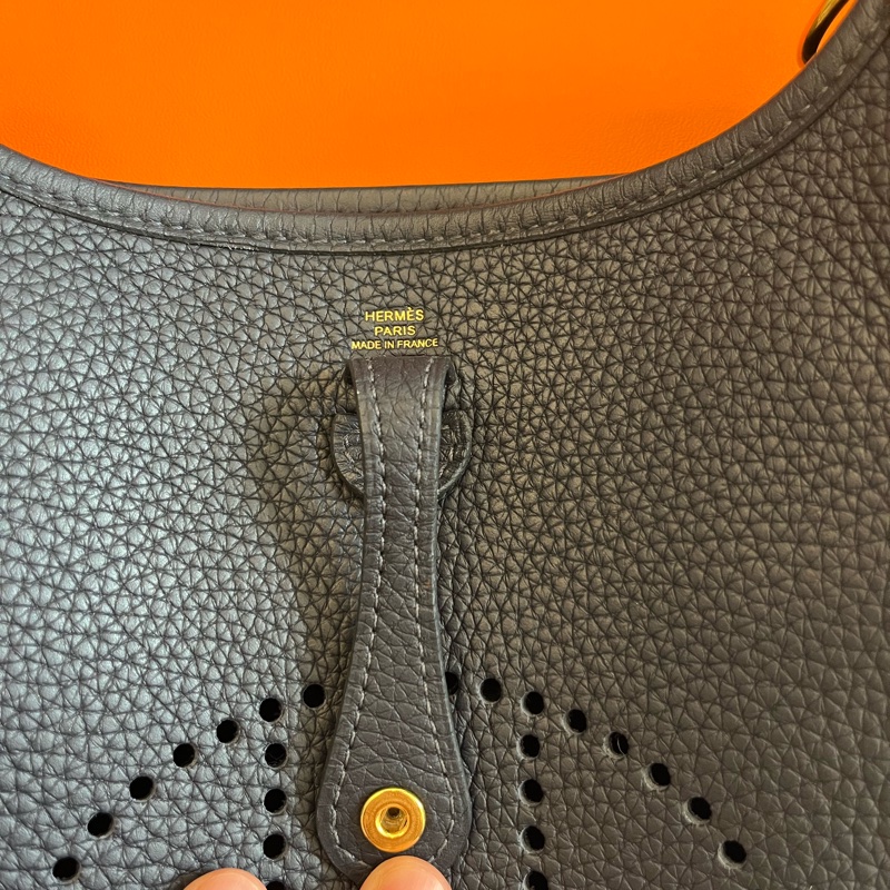 ❌售出❌ HERMES Evelyne Mini 伊芙琳 深藍 金釦-7