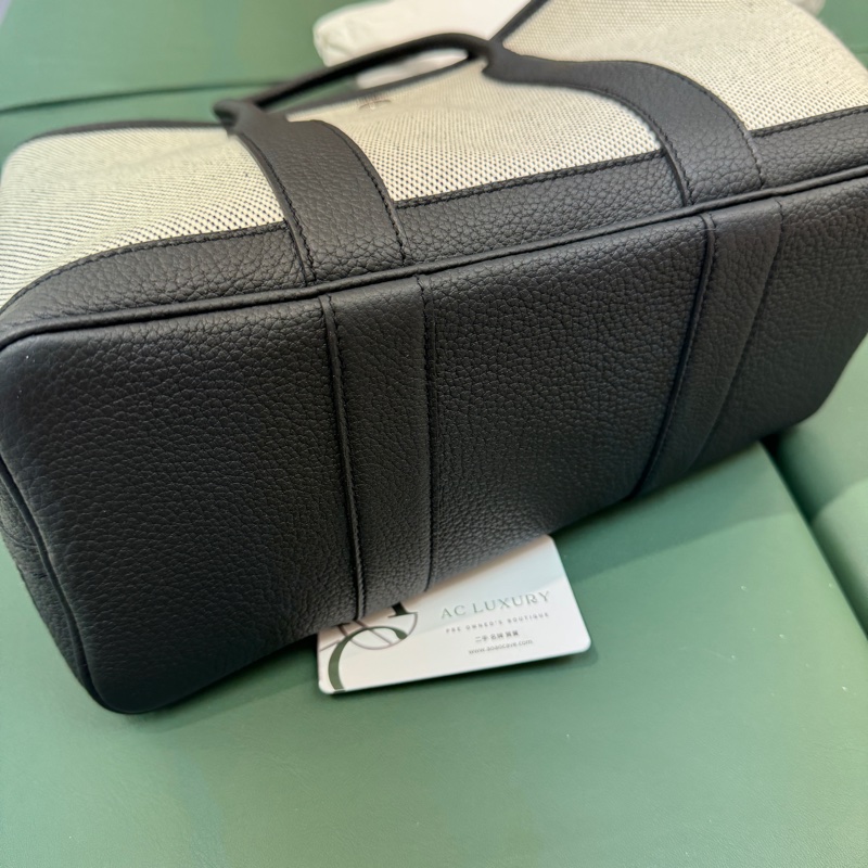 99%新 Hermes Garden Party GP30 黑白熊貓 拼色帆布-2