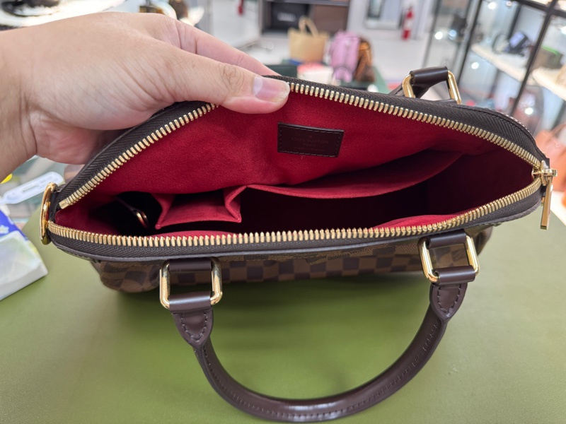 LV Trevi 棕色棋盤格 葫蘆包 手提袋 餃子包-4