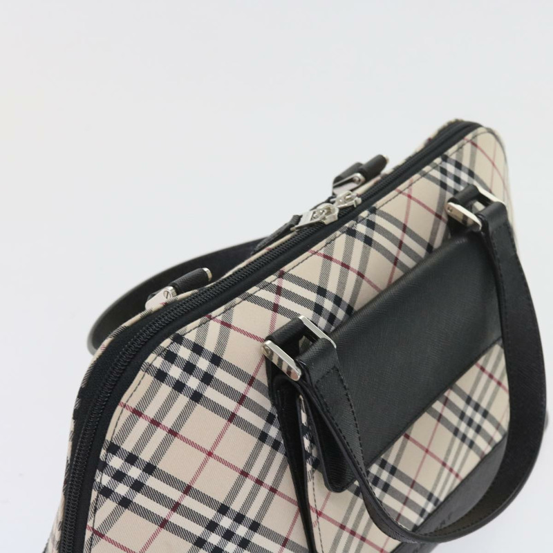 【日本直送】BURBERRY Nova 格紋手提包 尼龍帆布 米色 正品 ep2098-5