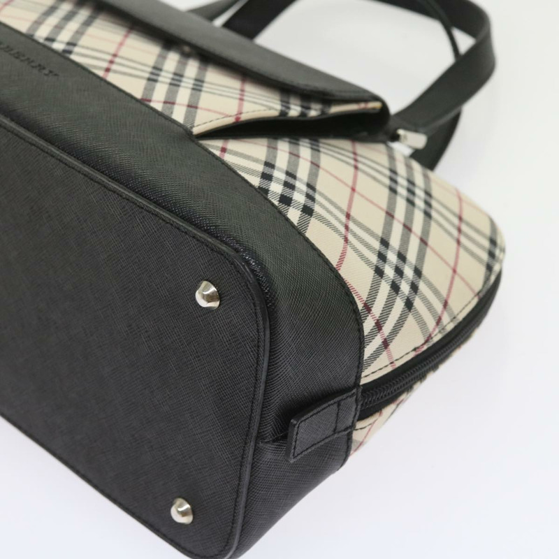 【日本直送】BURBERRY Nova 格紋手提包 尼龍帆布 米色 正品 ep2098-7