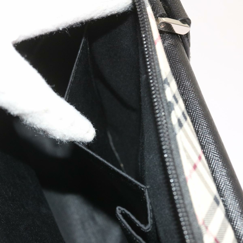 【日本直送】BURBERRY Nova 格紋手提包 尼龍帆布 米色 正品 ep2098-20