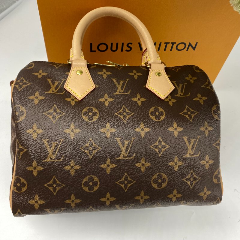 Louis Vuitton LV 新款 老花字紋 speedy 25公分二用波士頓包/手提包/斜背包-3