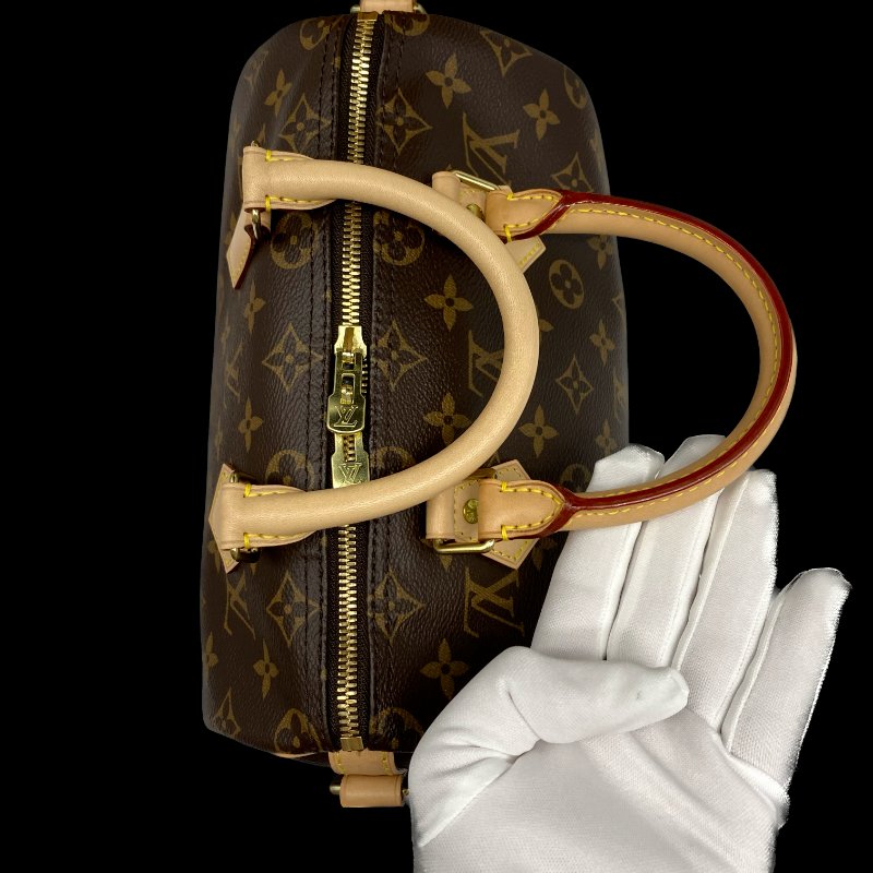 Louis Vuitton LV 新款 老花字紋 speedy 25公分二用波士頓包/手提包/斜背包-5