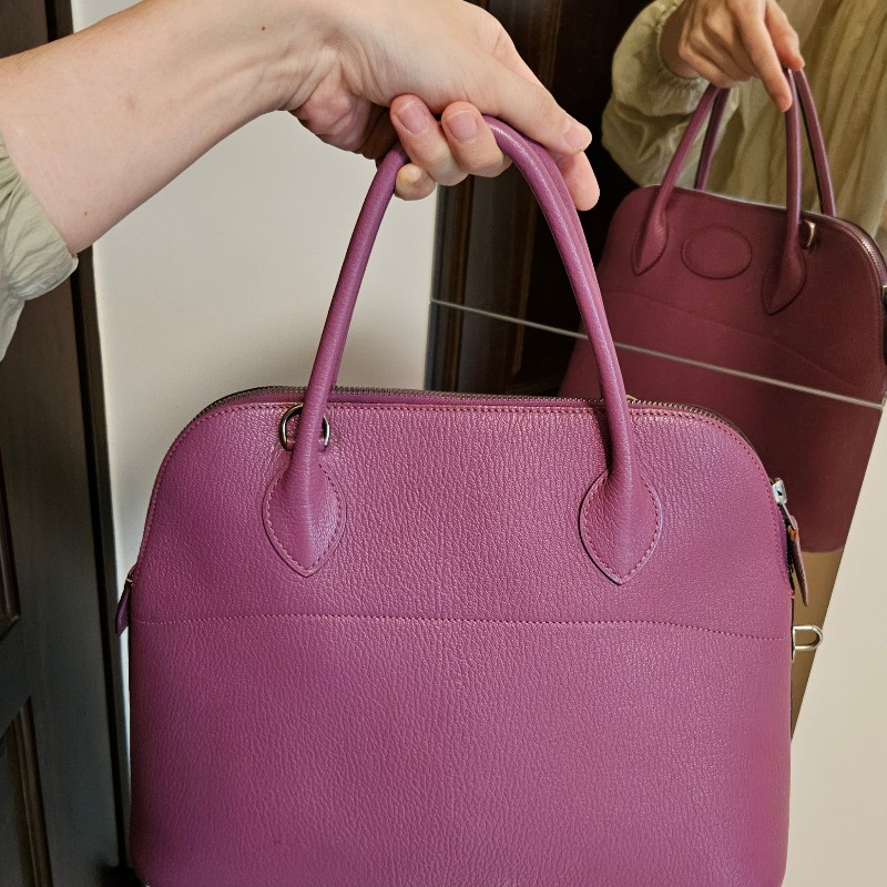 Hermès 愛馬仕 頂級稀有山羊皮 bolide 31 I刻 柏麗包手提包 斜背包-2
