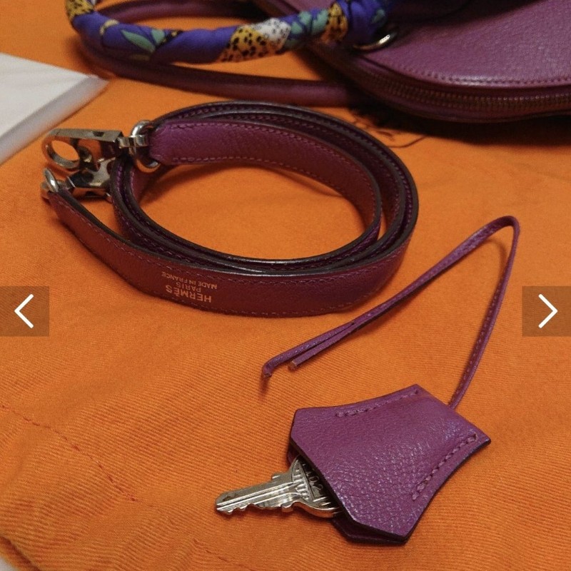 Hermès 愛馬仕 頂級稀有山羊皮 bolide 31 I刻 柏麗包手提包 斜背包-10