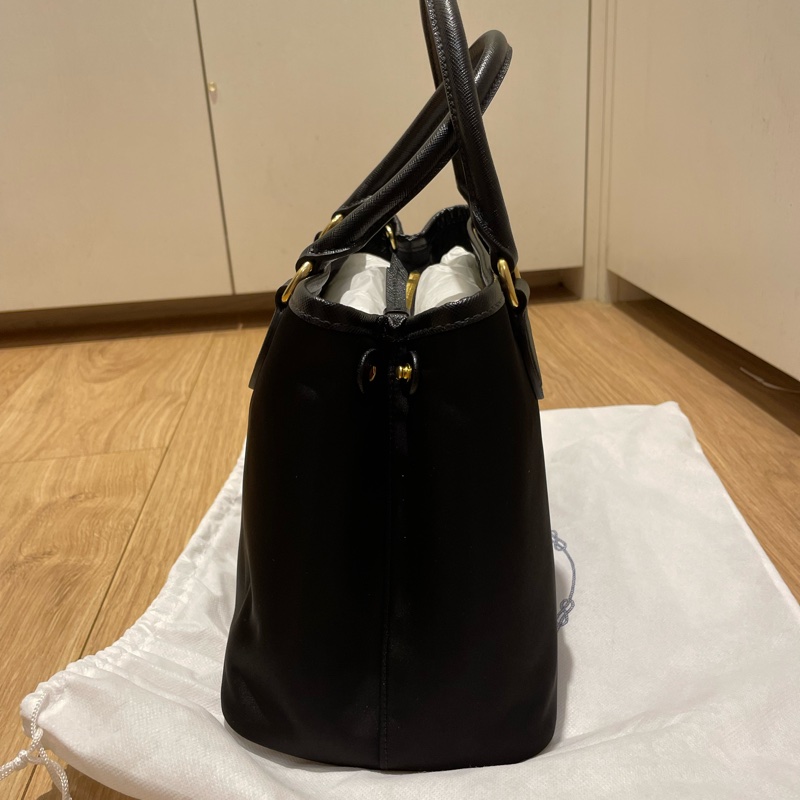 Prada 尼龍帆布手提兩用包 經典黑1BA173-6