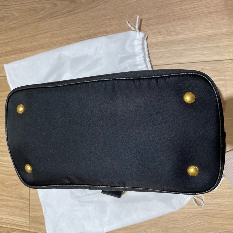 Prada 尼龍帆布手提兩用包 經典黑1BA173-9