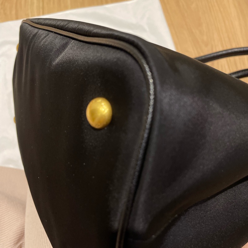 Prada 尼龍帆布手提兩用包 經典黑1BA173-14