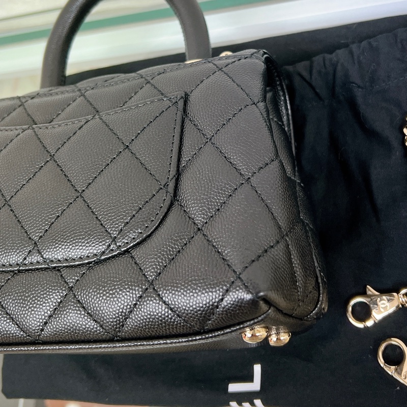 (已出❌) Chanel coco handle mini 迷你coco手柄包 黑金荔枝牛皮-7