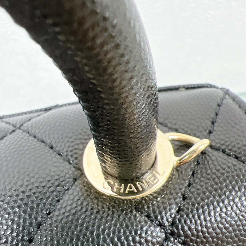 (已出❌) Chanel coco handle mini 迷你coco手柄包 黑金荔枝牛皮-13