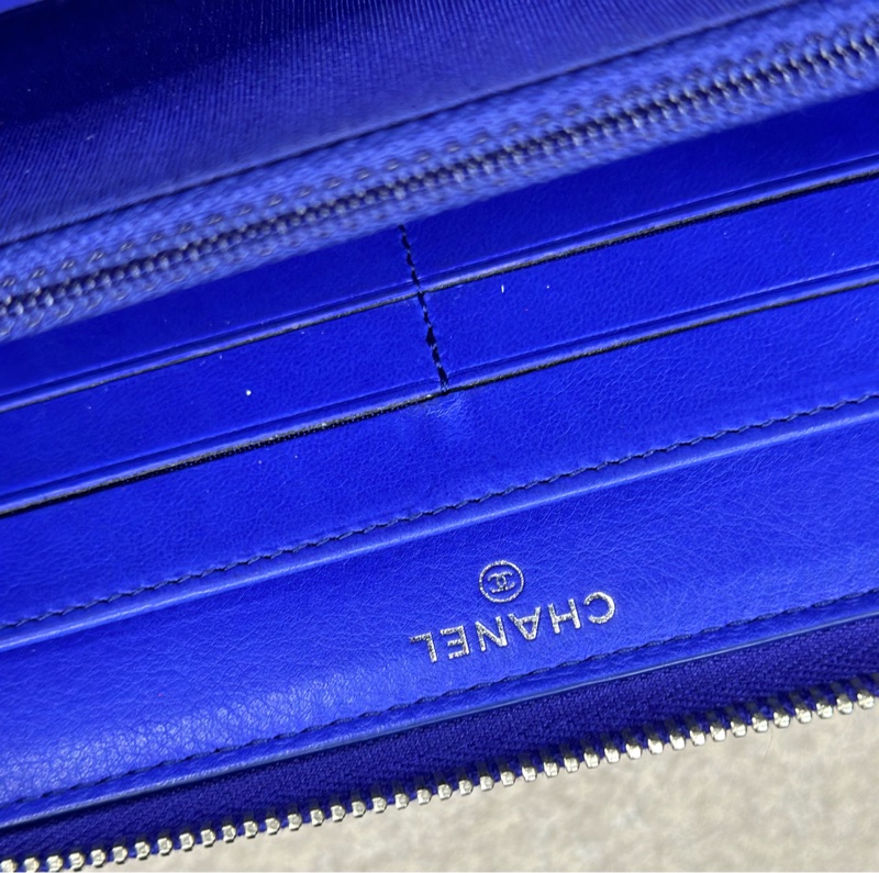 🔥稀有款釋出🔥 #Chanel✨98新美品✨ 拉鍊 #長夾 加鏈可當斜背 #woc-5