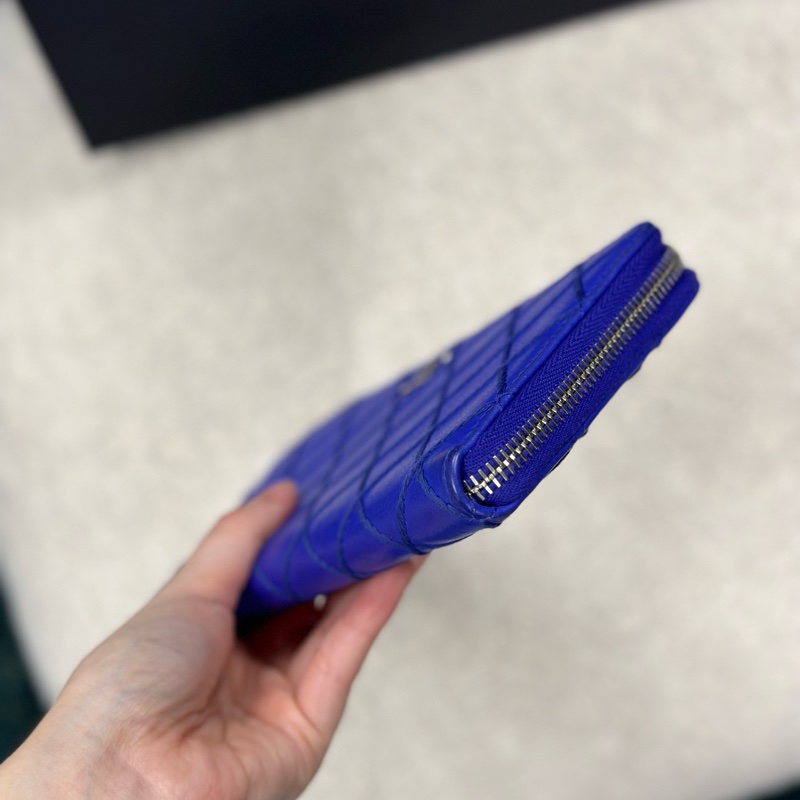 🔥稀有款釋出🔥 #Chanel✨98新美品✨ 拉鍊 #長夾 加鏈可當斜背 #woc-12