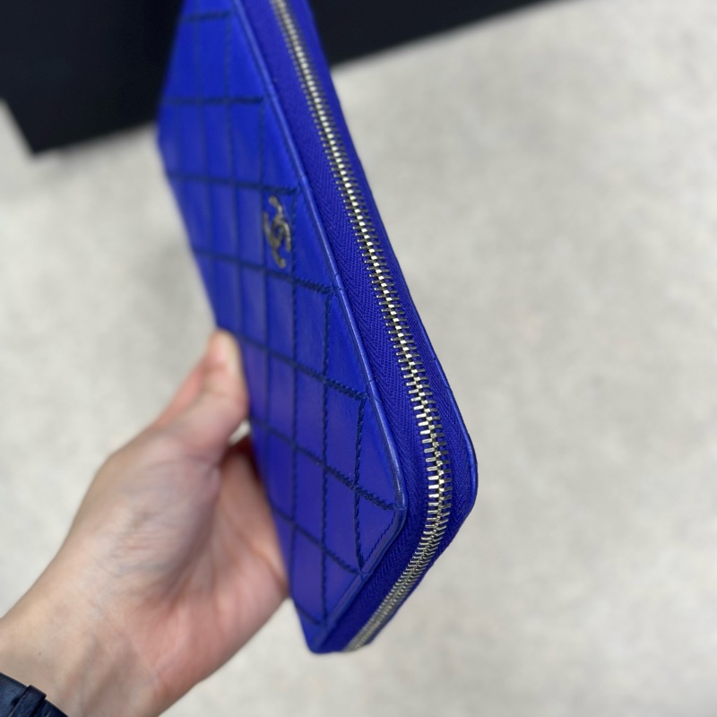 🔥稀有款釋出🔥 #Chanel✨98新美品✨ 拉鍊 #長夾 加鏈可當斜背 #woc-13