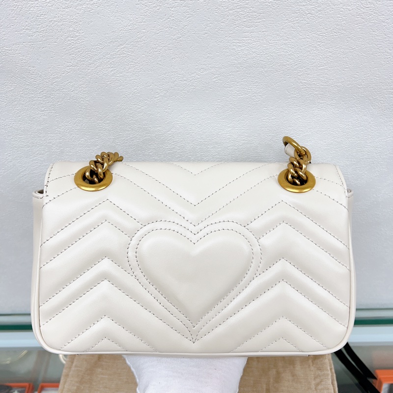 近新💖Gucci marmont flap bag mini 奶白色迷你馬夢包-2