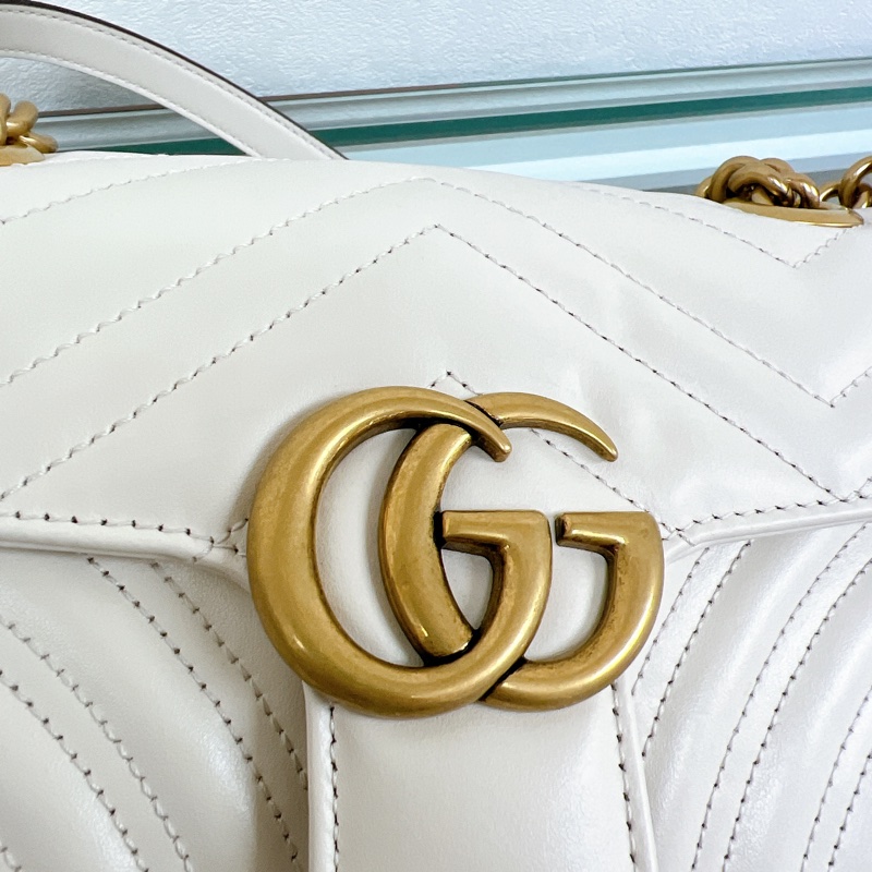 近新💖Gucci marmont flap bag mini 奶白色迷你馬夢包-6